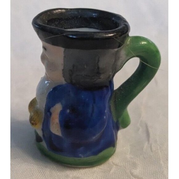 2 Toby Pitcher Japan Miniature Jug Creamer Ceramic Man Mug Style Vtg Colonial - Picture 15 of 16